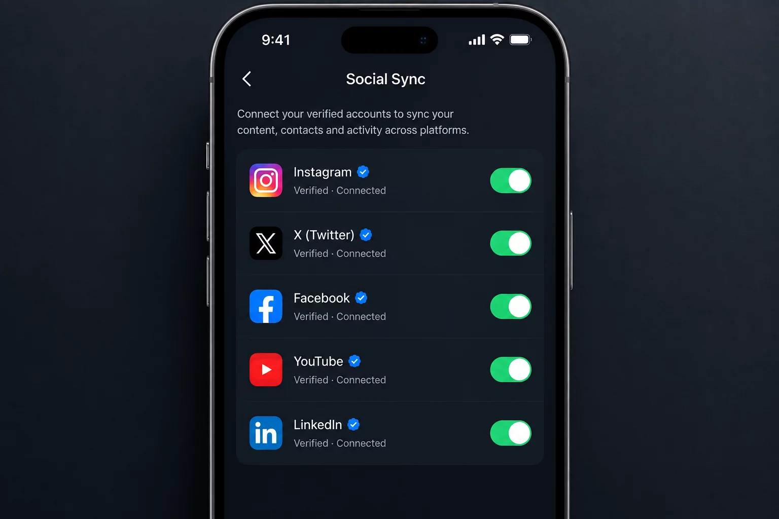 Confirm Connection and Configure Cross-Platform Sharing